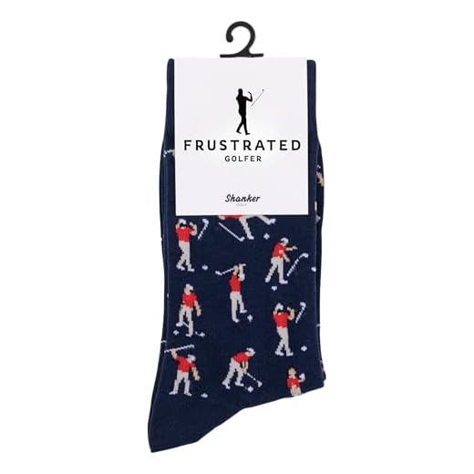 Shanker Golf Socks - Funny Angry Golfer Socks - Funny Golf Gift for Men - 1 Pair per Pack - Size 10-13 Socks