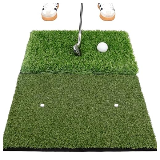BIRDIEBLAST Professional Dual-Turf Golf Hitting Mat, Robust Rubber Base Golf Practice Mat, Golf Practice Mat Ideal for Indoor or Outdoor Backyard Training (1)