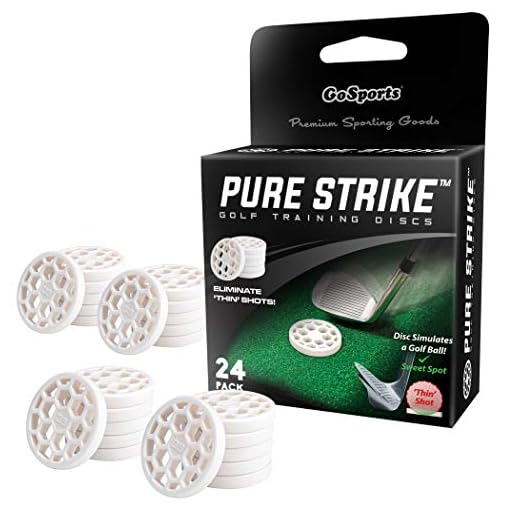GoSports Golf Pure Strike Golf Training Discs 24 Pack - Eliminate Thin Shots!