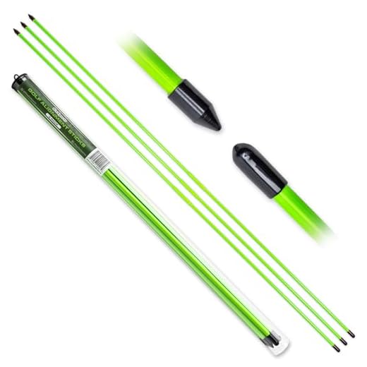 GoSports Golf Alignment Training Sticks 3 Pack - 48 Inch Golf Alignment Aid Practice Rods