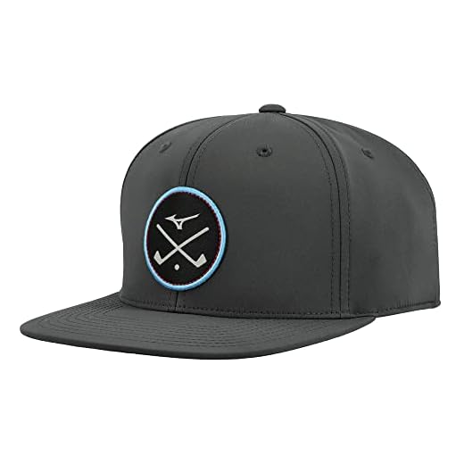 Mizuno Womens Crossed Clubs Snapback Golf Hat, Charcoal