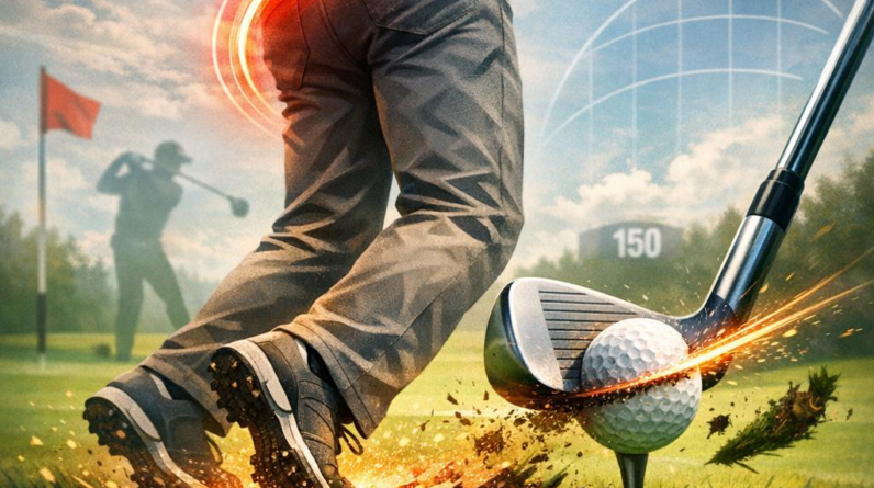 Early extension in the downswing that causes thin iron shots