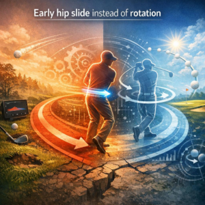 Early hip slide instead of rotation