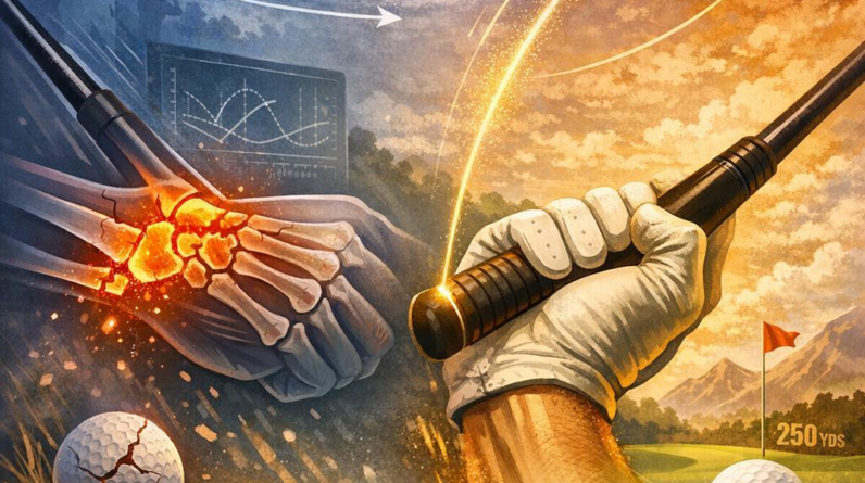 Loss of wrist hinge in the backswing and its effect on distance