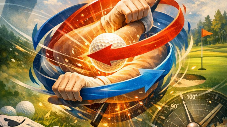 Over-rotating the forearms in the backswing