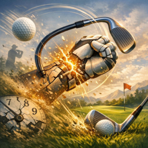 Early wrist breakdown on short iron shots