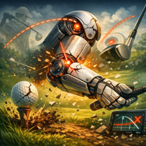 Poor trail-arm structure in the downswing